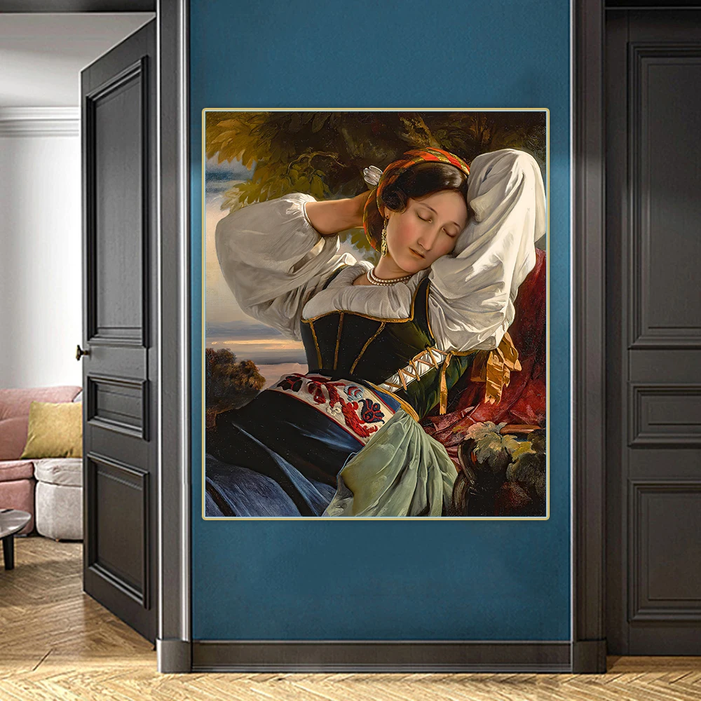 Holover Canvas Oil Painting Winterhalter"Girl from the Sabine Mountains"Western Art Decor Poster Home Wall Aesthetic Decoration
Holover Canvas Oil Painting Winterhalter"Girl from the Sabine Mountains"Western Art Decor Poster Home Wall Aesthetic Decoration