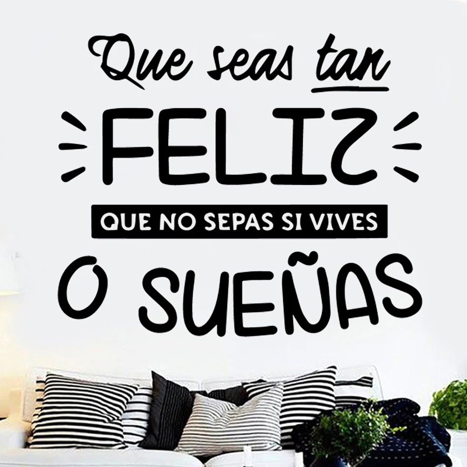 Spanish Phrases for QUE SEAS TAN Wall Stickers decoration Decals For Living Room Home Decor Vinyl Waterproof Wall Decal RU475
Spanish Phrases for QUE SEAS TAN Wall Stickers decoration Decals For Living Room Home Decor Vinyl Waterproof Wall Decal RU475