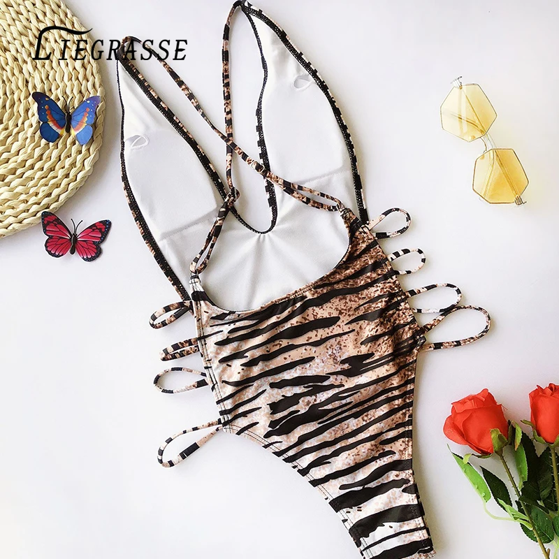 Liegrasse One Piece Swimwear Bandage Backless Bodysuit Leopard Black Deep-V Padded Bathing Suit Rope Hollow Out Swimsuit
Liegrasse One Piece Swimwear Bandage Backless Bodysuit Leopard Black Deep-V Padded Bathing Suit Rope Hollow Out Swimsuit
