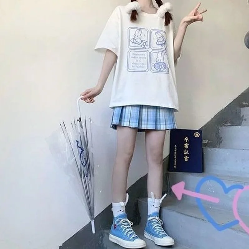 Kawaii Rabbit Print Graphic T Shirt Women 2021 Cartoon Top Mujer Cute Alt Clothes Aesthetic MINGLIUSILI Fashion Summer Tee Shirt
Kawaii Rabbit Print Graphic T Shirt Women 2021 Cartoon Top Mujer Cute Alt Clothes Aesthetic MINGLIUSILI Fashion Summer Tee Shirt