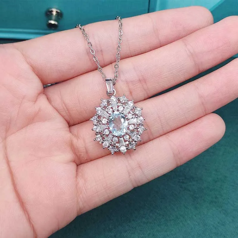 Europe America Charm Pendant Necklace Inlay Dazzling Oval Cubic Zircon Fashion 925 Silver Jewelry Women's Wedding Engagement Gif 
Europe America Charm Pendant Necklace Inlay Dazzling Oval Cubic Zircon Fashion 925 Silver Jewelry Women's Wedding Engagement Gif