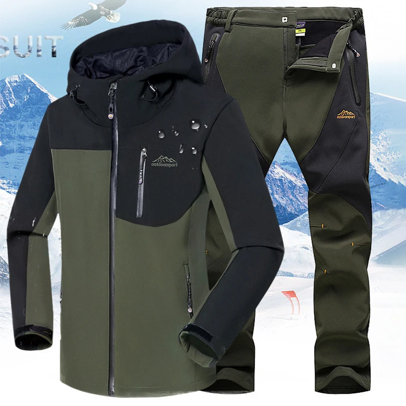 Зимний лыжный костюм, мужские водонепроницаемые лыжные теплые флисовые походные куртки из мягкого материала для активного отдыха, кемпинг...
Зимний лыжный костюм, мужские водонепроницаемые лыжные теплые флисовые походные куртки из мягкого материала для активного отдыха, кемпинг...
