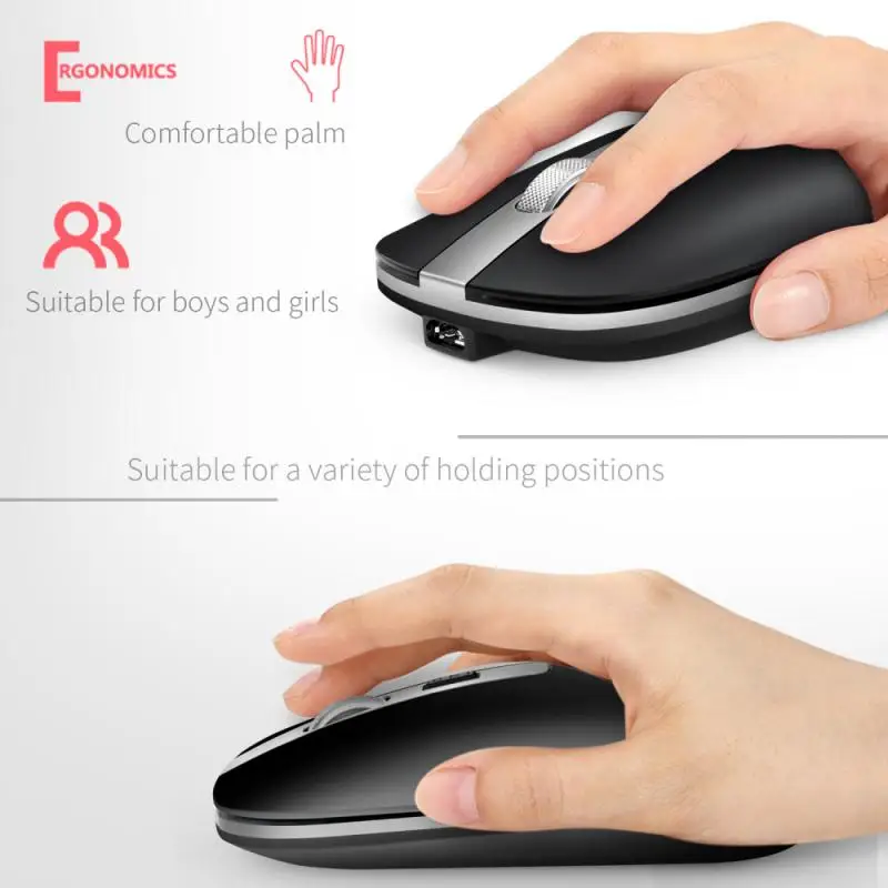 USB Wireless Mouse Adjustment 1600DPI Bluetooth 5.1 2.4G Wireless Mouse Metal Wheel Mute Rechargeable Mouse For PC Laptop
USB Wireless Mouse Adjustment 1600DPI Bluetooth 5.1 2.4G Wireless Mouse Metal Wheel Mute Rechargeable Mouse For PC Laptop
