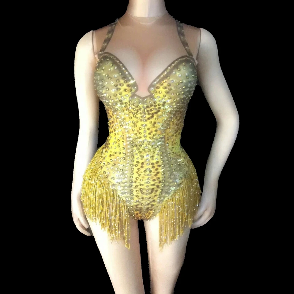 Sparkly Rhinestones Fringes Bodysuit Nightclub Dance DS Show Stage Wear Women Party Tassel Outfit Female Singer Dance Costume
Sparkly Rhinestones Fringes Bodysuit Nightclub Dance DS Show Stage Wear Women Party Tassel Outfit Female Singer Dance Costume