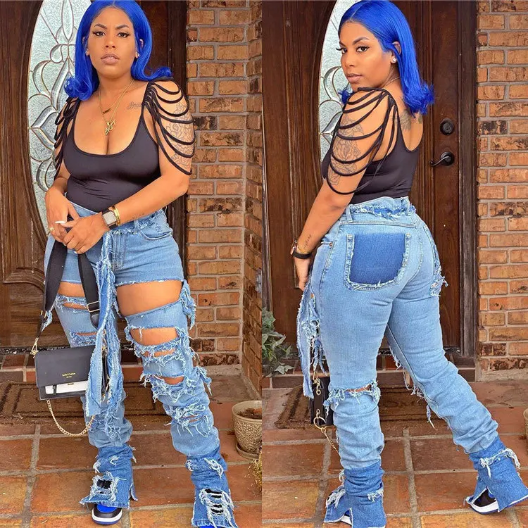 Casaul Women Jeans Pants Hollow Out Ripped High Waist Jeans Long Pants Streetwear Winter Clothes For Women
Casaul Women Jeans Pants Hollow Out Ripped High Waist Jeans Long Pants Streetwear Winter Clothes For Women