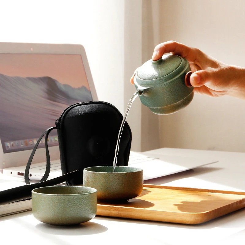 Japanese-Style Ceramic Teapot Lid Bowl Teacup Handmade Portable Travel Office Tea Set 
Japanese-Style Ceramic Teapot Lid Bowl Teacup Handmade Portable Travel Office Tea Set