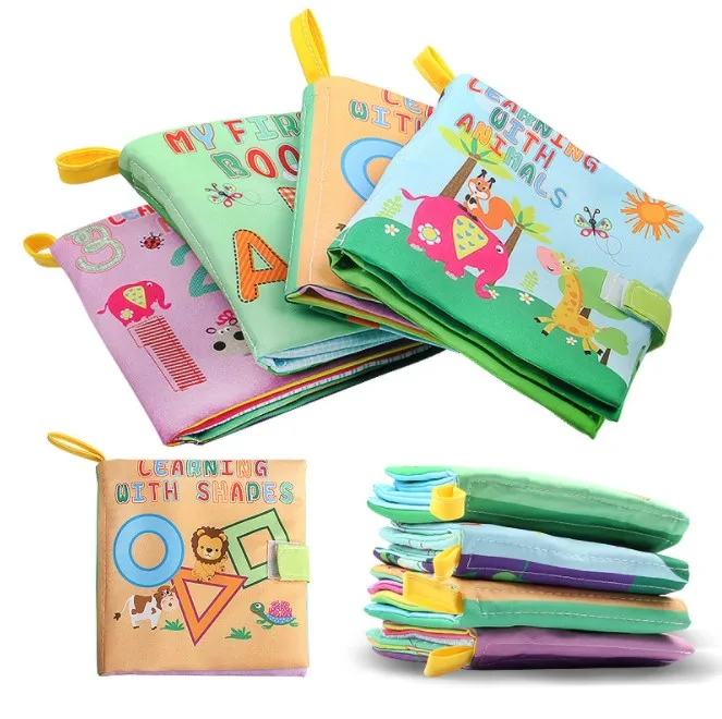 4 стиль от 0 до 36 месяцев Детские игрушки книжки из мягкой ткани звук шелеста