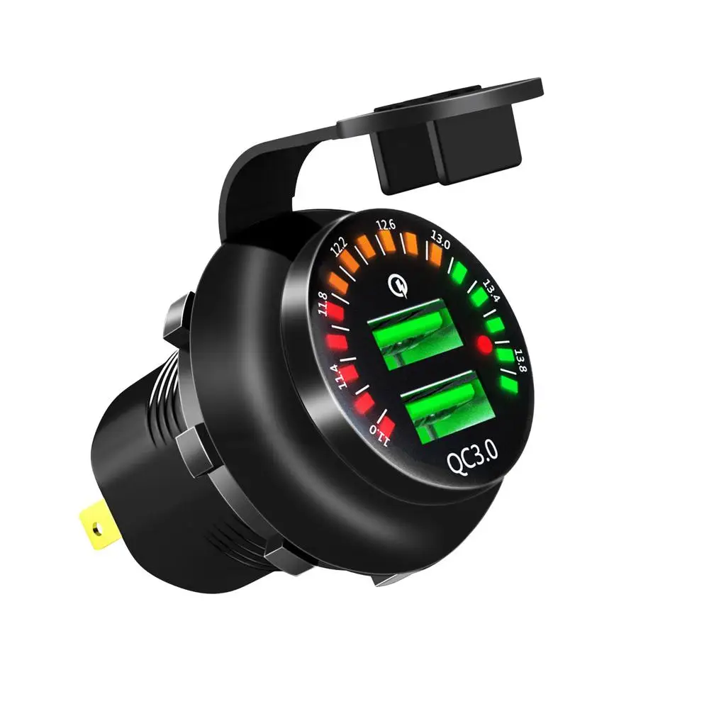 Car Charger Waterproof Usb Outlet Fast Charge With Led Voltmeter On Off Switch Power Cable For Car
Car Charger Waterproof Usb Outlet Fast Charge With Led Voltmeter On Off Switch Power Cable For Car