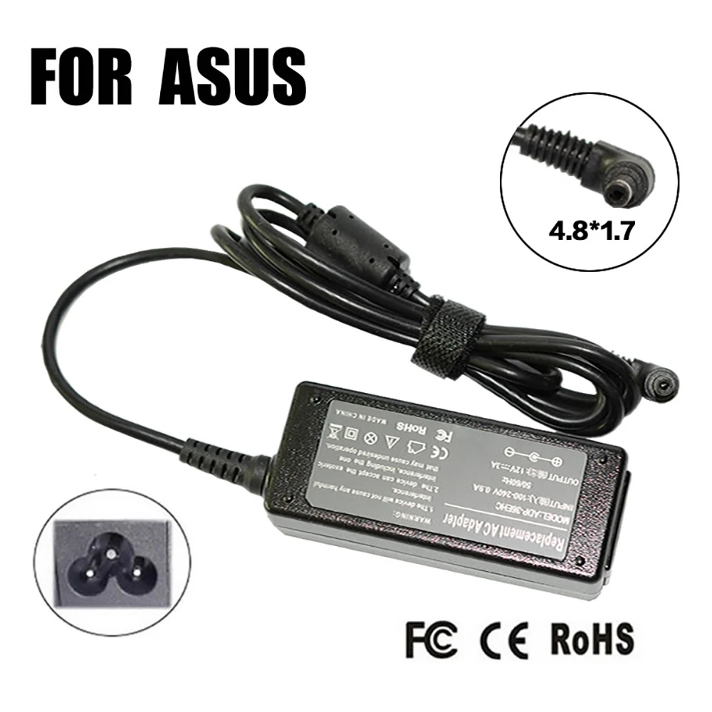 

12V 3A Ac Adapter Laptop Charger for ASUS Eee PC 701 900 901 902 904 1000 1000h 900HA 1000HE Power Supply