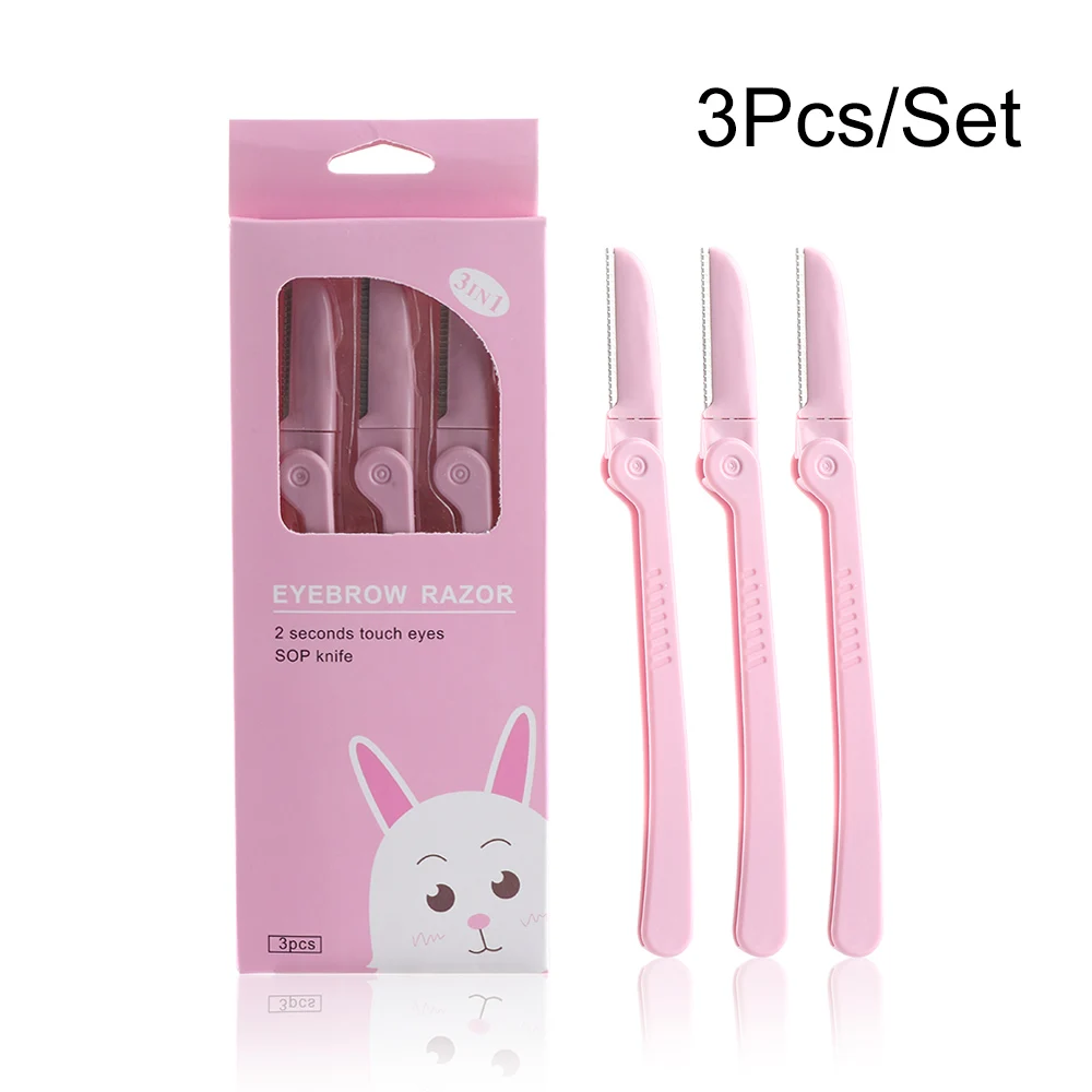 3Pcs/Set Foldable Pink Eyebrow Trimmer Armpit Hair Removal Razor Beauty Face Eyebrow Shaver Stainless Steel Blades Makeup Tools
3Pcs/Set Foldable Pink Eyebrow Trimmer Armpit Hair Removal Razor Beauty Face Eyebrow Shaver Stainless Steel Blades Makeup Tools