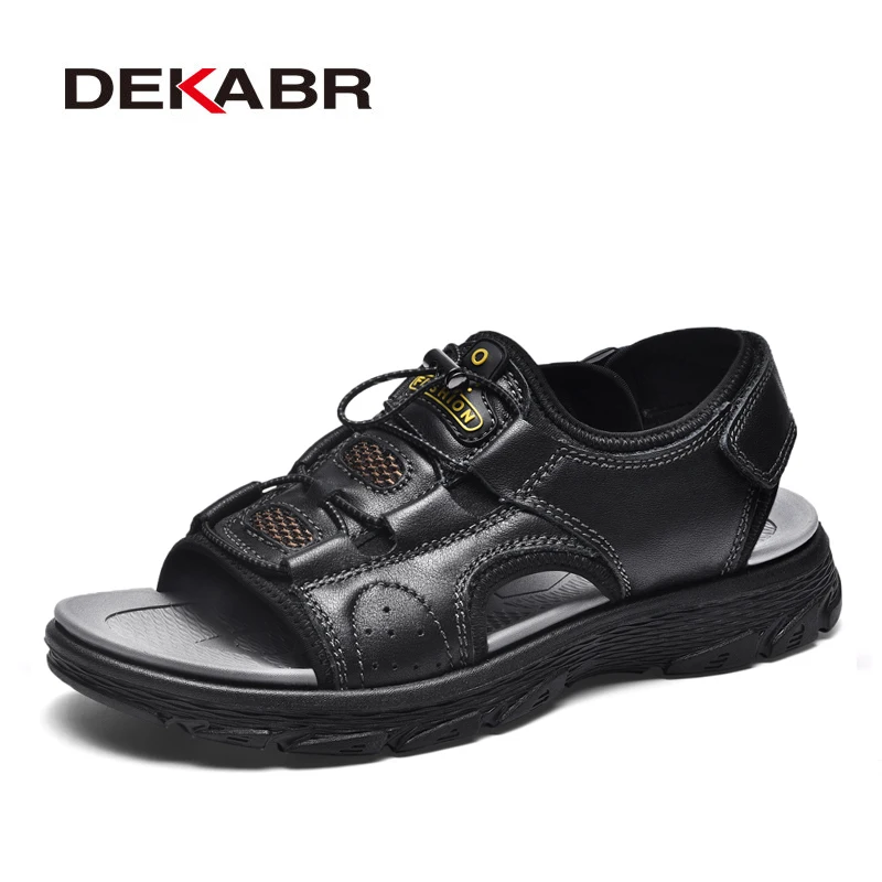 DEKABR Genuine Leather Men Casual Shoes Summer New Men's Sandals Luxury Design Men Sandals Fashion Handmade Beach Slippers
DEKABR Genuine Leather Men Casual Shoes Summer New Men's Sandals Luxury Design Men Sandals Fashion Handmade Beach Slippers