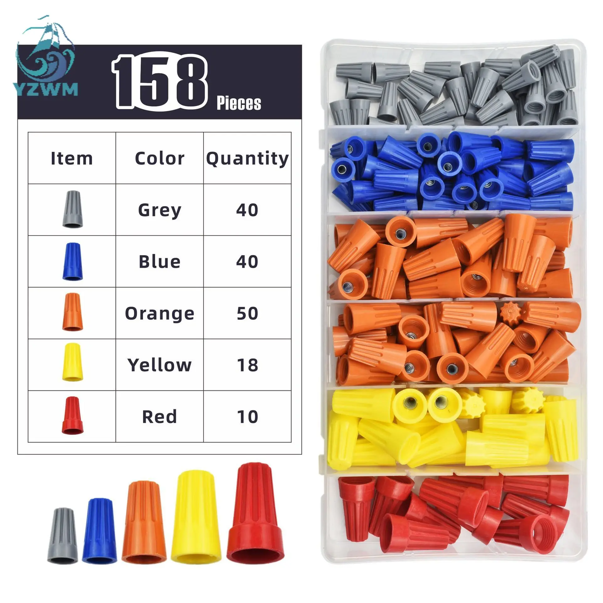 158pcs Combination Package Box Type Spiral Crimping Cap Quick Connection Terminal Spring Crimping Cap Combination
158pcs Combination Package Box Type Spiral Crimping Cap Quick Connection Terminal Spring Crimping Cap Combination