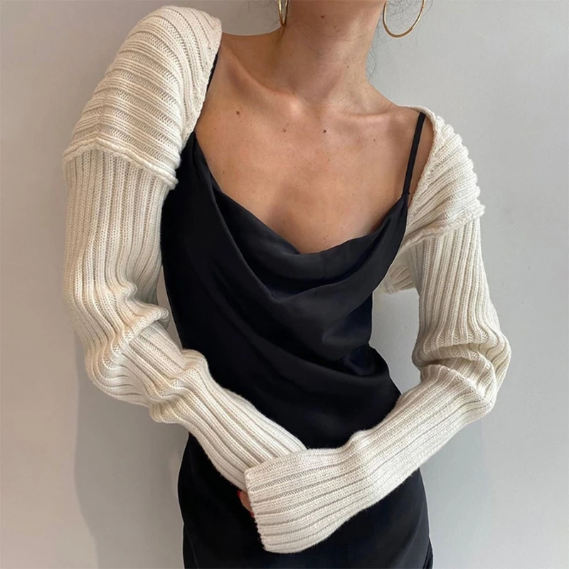 Women Autumn Vintage Long Sleeve Ribbed Knitted Bolero Shrug Open Front Loose Solid Color White Cropped Cardigan Casual
Women Autumn Vintage Long Sleeve Ribbed Knitted Bolero Shrug Open Front Loose Solid Color White Cropped Cardigan Casual