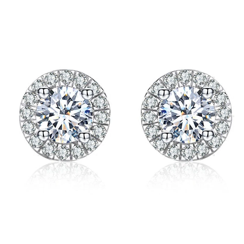 925 pure silver ear nail female anti-allergy simulation diamond earring net red tremble sound round wrapped full drill ear nail
925 pure silver ear nail female anti-allergy simulation diamond earring net red tremble sound round wrapped full drill ear nail