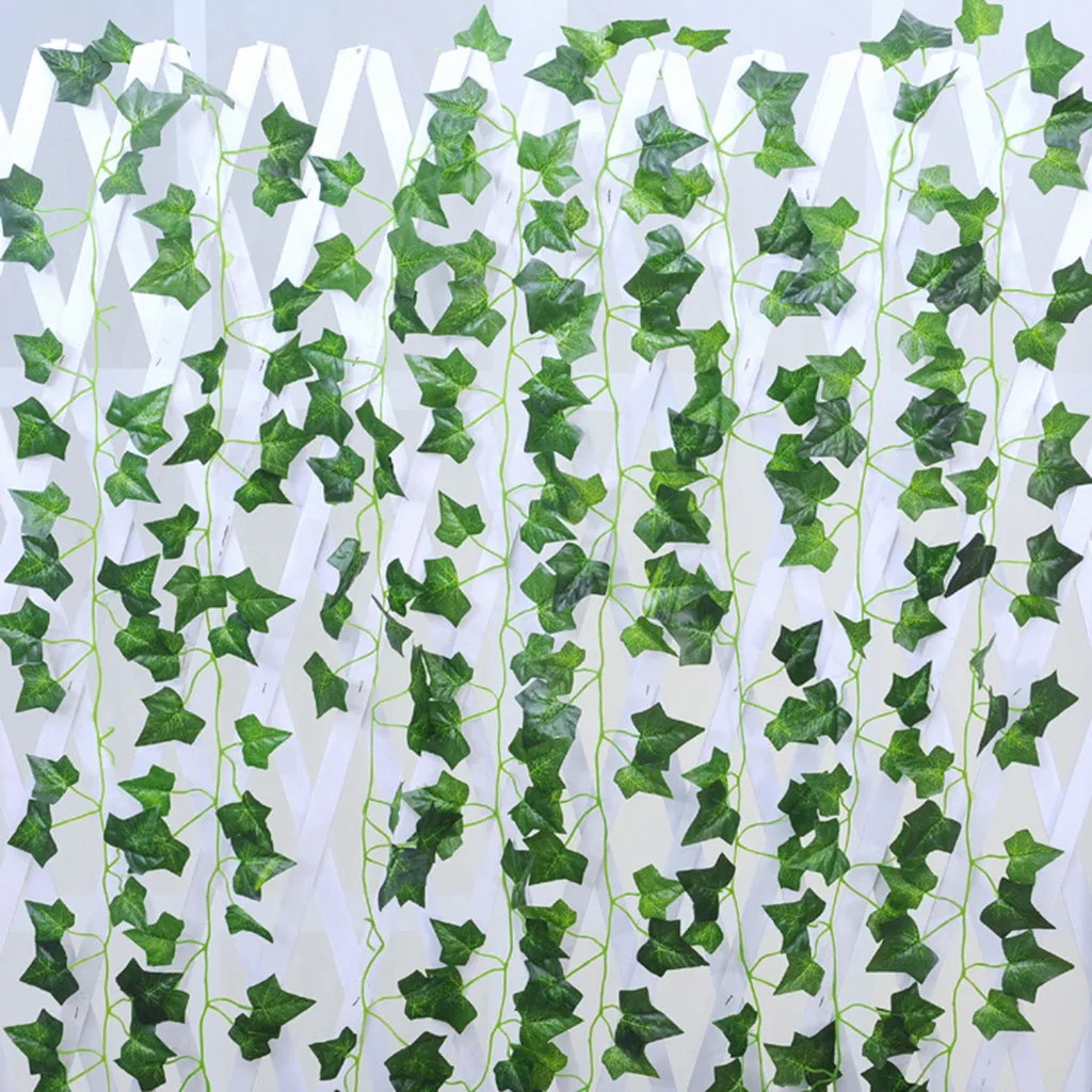 12 pcs Vivid Ivy Leaves Garland 2.1m Hanging Wall Window Creepers Blind Shutter Decor Fake Vine Artificial Green Bonsai Plants
12 pcs Vivid Ivy Leaves Garland 2.1m Hanging Wall Window Creepers Blind Shutter Decor Fake Vine Artificial Green Bonsai Plants