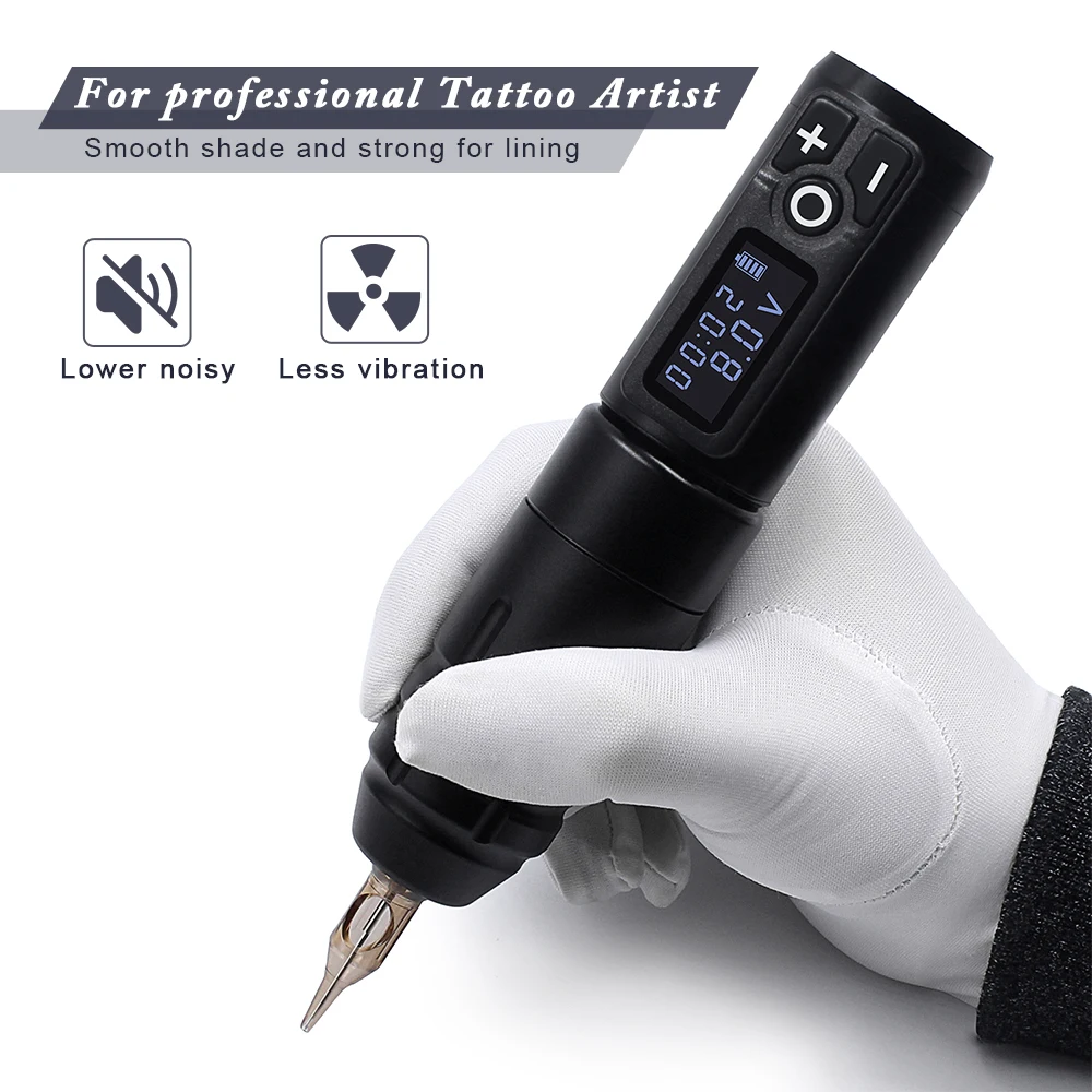 Wireless Tattoo Pen Machine Rotary Tattoo Machine Tattoo Gun Lithium Battery Fast Charge Low Vibration for Body Art 
Wireless Tattoo Pen Machine Rotary Tattoo Machine Tattoo Gun Lithium Battery Fast Charge Low Vibration for Body Art