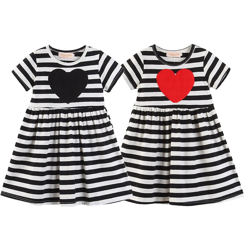 Summer Casual Sisters Costume Cute Heart Pattern Stripe Short Sleeve Dress Toddler Girl Birthday Party Outfits 1-6 Years
Summer Casual Sisters Costume Cute Heart Pattern Stripe Short Sleeve Dress Toddler Girl Birthday Party Outfits 1-6 Years