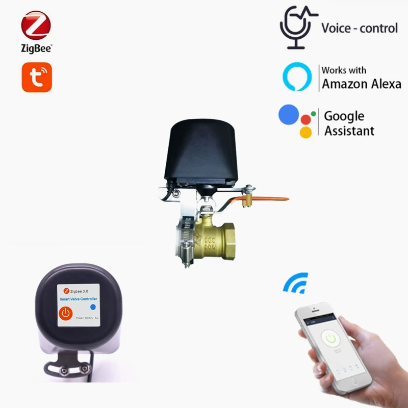 Tuya Smart WiFi Water Valve Gas Valve Smartphone Control Voice Control Compatible With Alexa Google Home Shut Off Controller
Tuya Smart WiFi Water Valve Gas Valve Smartphone Control Voice Control Compatible With Alexa Google Home Shut Off Controller