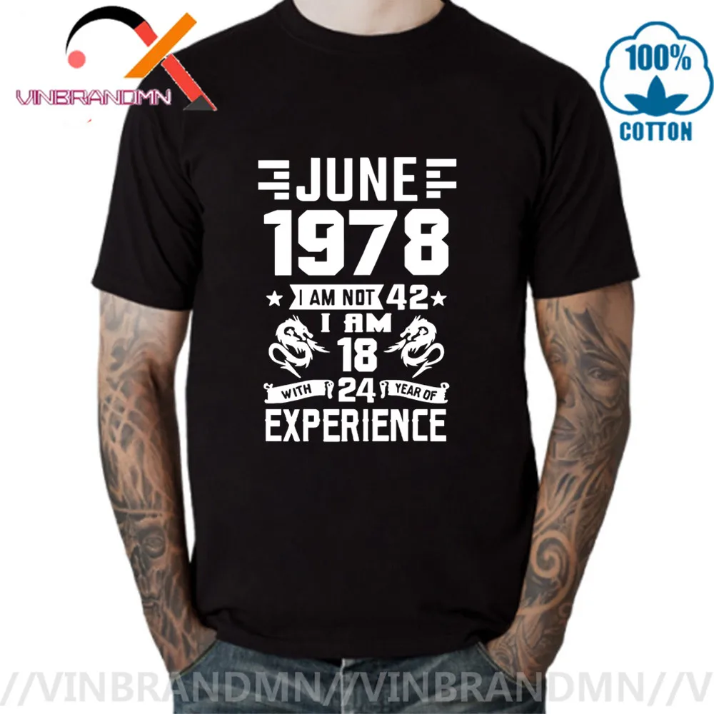 New Summer Popular Men's T Shirts cotton Male brand Clothing Summer O-neck Tshirt born in June 1978
New Summer Popular Men's T Shirts cotton Male brand Clothing Summer O-neck Tshirt born in June 1978