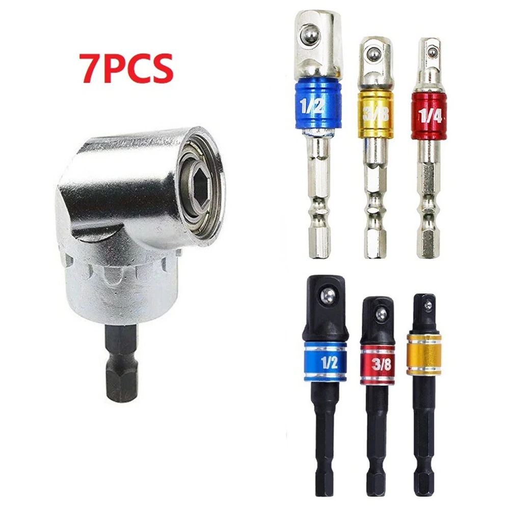 7Pcs 1/4\" 3/8\" 1/2\" Right Angle Drill Adapter Impact Driver Extension Hex Bit For Home DIY, Carpentry
7Pcs 1/4\" 3/8\" 1/2\" Right Angle Drill Adapter Impact Driver Extension Hex Bit For Home DIY, Carpentry