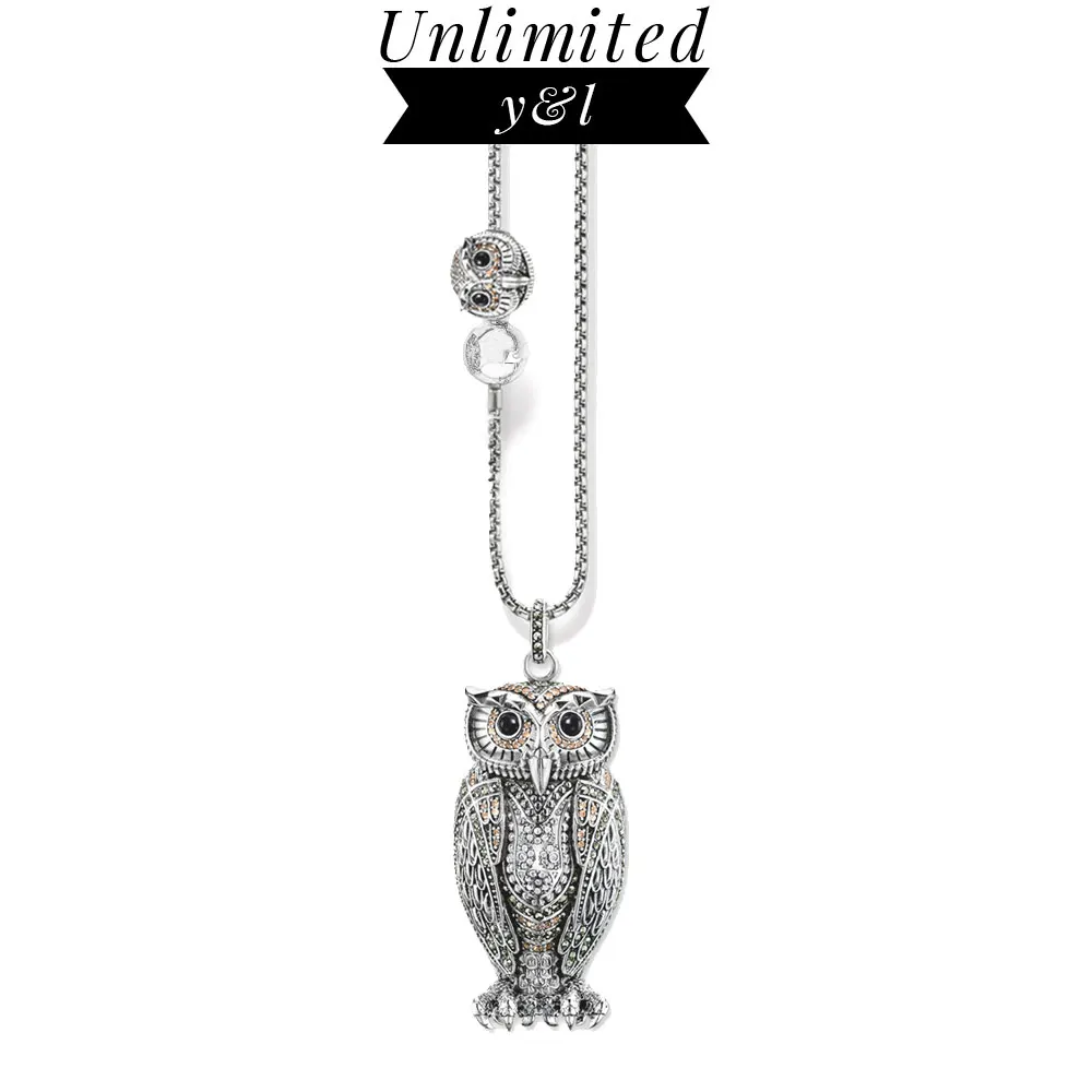 Owl Bead Pendant Necklaces 925 Sterling Silver Long Sweater Chain Punk European Jewelry Accessories Women Men Christmas Gifts
Owl Bead Pendant Necklaces 925 Sterling Silver Long Sweater Chain Punk European Jewelry Accessories Women Men Christmas Gifts