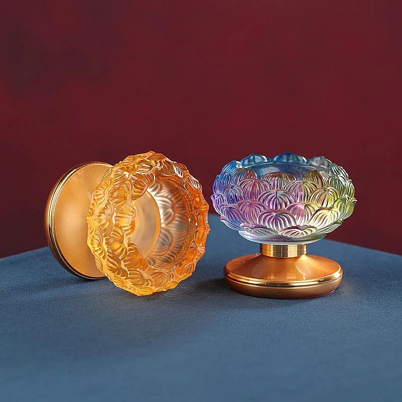 Mini Alloy Metal Base Resin Lotus Design Buddhist Windproof Butter Lamp Base Home/Office Putting Decorations
Mini Alloy Metal Base Resin Lotus Design Buddhist Windproof Butter Lamp Base Home/Office Putting Decorations