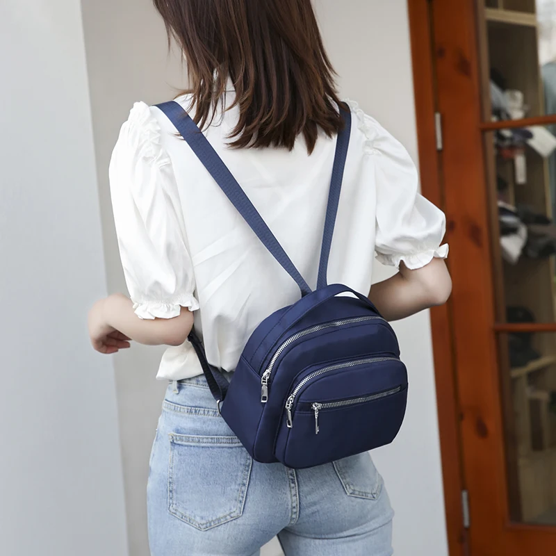 Нейлоновый мини-рюкзак для женщин школьные водонепроницаемые ранцы на плечо