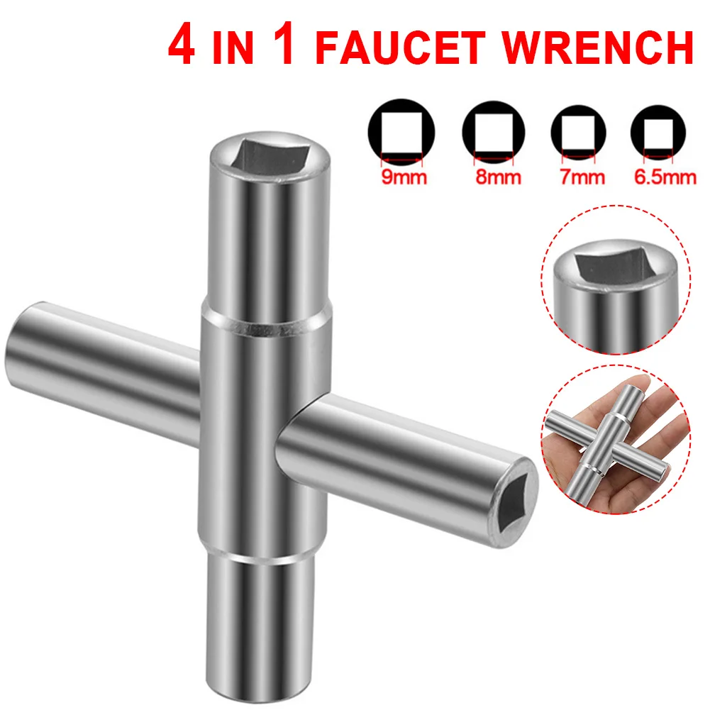 multi-functional Cross Faucet Sifang Bathroom 1pc 4 in 1 Silver valve Wrench Handy tools for plumbers, electricians, etc.
multi-functional Cross Faucet Sifang Bathroom 1pc 4 in 1 Silver valve Wrench Handy tools for plumbers, electricians, etc.