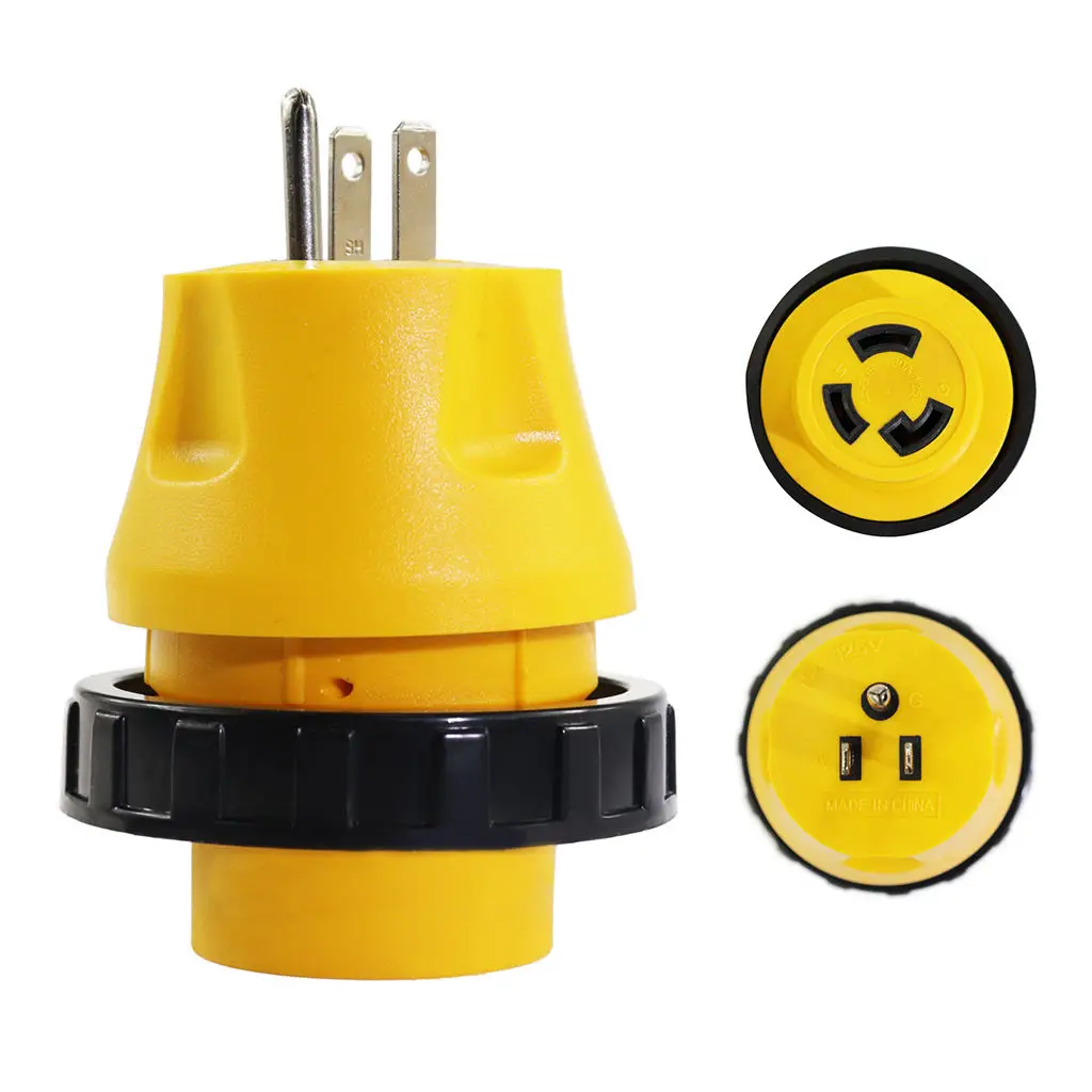 15A Male To 30A Female RV Locking Adapter RV Locking Power Cord 125V Camping Generator Cable Adapter Electrical Converter Plug
15A Male To 30A Female RV Locking Adapter RV Locking Power Cord 125V Camping Generator Cable Adapter Electrical Converter Plug