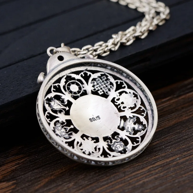 100% S925 Sterling silver color Buddhistic Blessed Sutra Pendants for Women Men Religious Mantra Jewelry Without a Chain gift
100% S925 Sterling silver color Buddhistic Blessed Sutra Pendants for Women Men Religious Mantra Jewelry Without a Chain gift