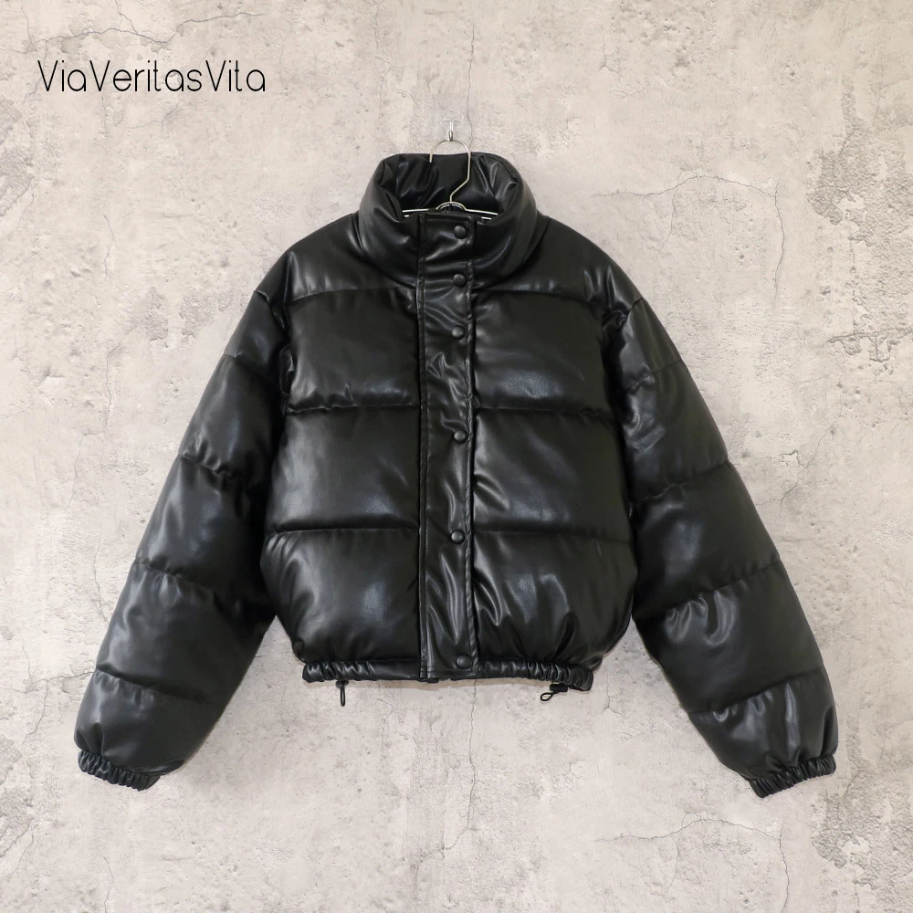 Women Padded PU Coat Punk Streetwear Parka Jacket Warm Croped Long Sleeve Girls Outwear Zoravicky Motorcycle Black Short Jacket
Women Padded PU Coat Punk Streetwear Parka Jacket Warm Croped Long Sleeve Girls Outwear Zoravicky Motorcycle Black Short Jacket