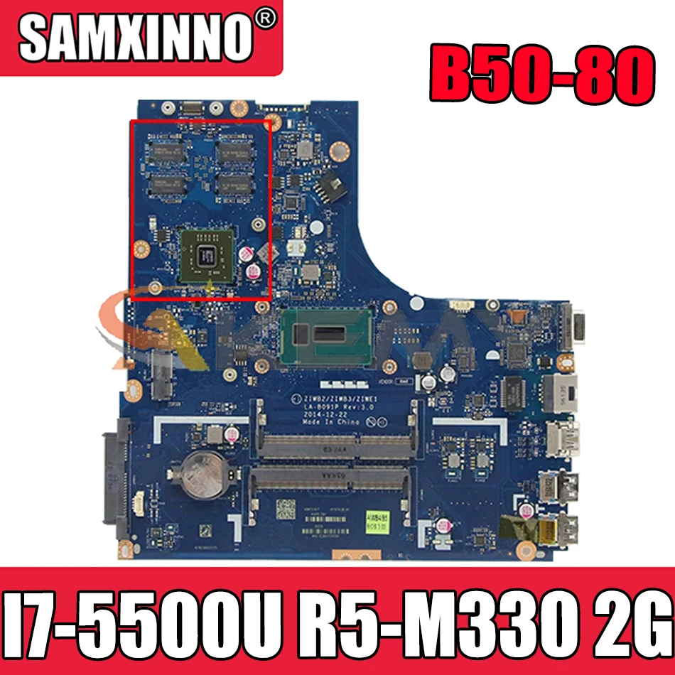 Akemy ZIWB2/ZIWB3/ZIWE1 LA-B091P материнская плата для ноутбука Lenovo B50-80 N50-80 Материнская плата ноутбука процессор I7 5500U R5 M330 2G
Akemy ZIWB2/ZIWB3/ZIWE1 LA-B091P материнская плата для ноутбука Lenovo B50-80 N50-80 Материнская плата ноутбука процессор I7 5500U R5 M330 2G