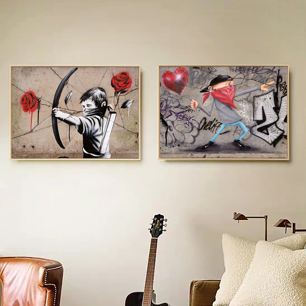 Masked Boy Archery Rose Balloon Street Art Canvas Print Painting Morden Wall Picture Living Room Home Decoration Poster
Masked Boy Archery Rose Balloon Street Art Canvas Print Painting Morden Wall Picture Living Room Home Decoration Poster