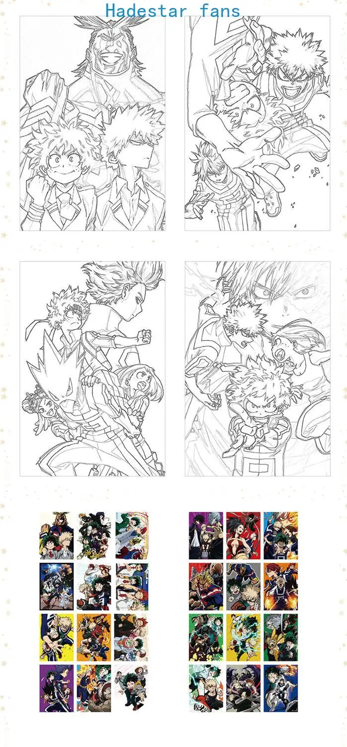 24 pages/book Anime My Hero Academia Coloring Book Painting Drawing Books imitated copy book toy gift size A5
24 pages/book Anime My Hero Academia Coloring Book Painting Drawing Books imitated copy book toy gift size A5