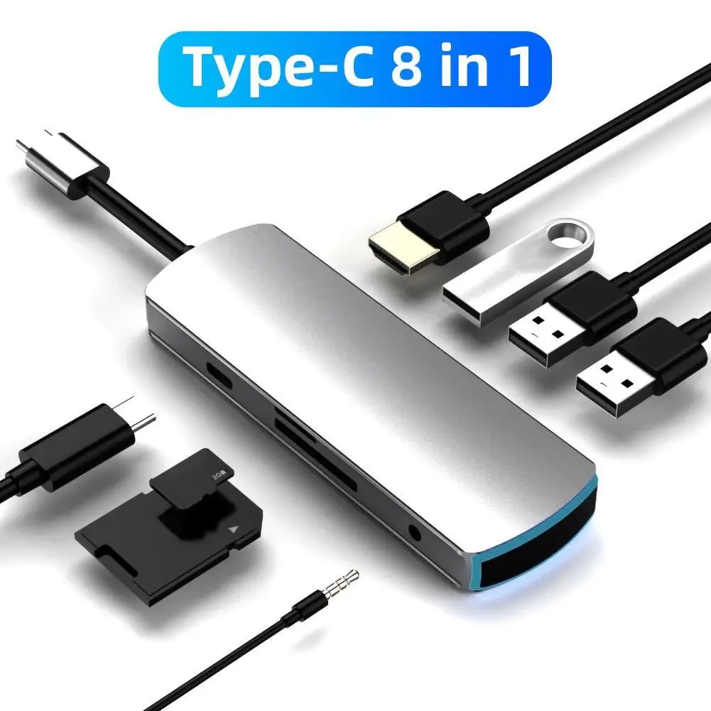 8 в 1 Type-C до 4K HDMI-совместимый концентратор PD зарядка TF безопасный цифровой кардридер адаптер
8 в 1 Type-C до 4K HDMI-совместимый концентратор PD зарядка TF безопасный цифровой кардридер адаптер