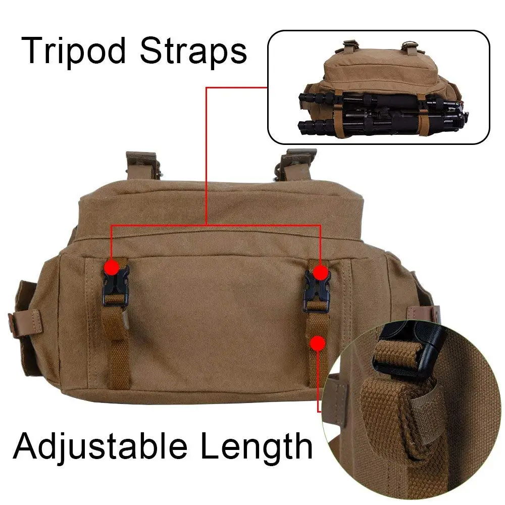 DSLR Camera Shoulder Bag Canvas Camera Backpack Outdoor Photo Video Travel Camera Protective Case for Canon Nikon Sony Pentax
DSLR Camera Shoulder Bag Canvas Camera Backpack Outdoor Photo Video Travel Camera Protective Case for Canon Nikon Sony Pentax