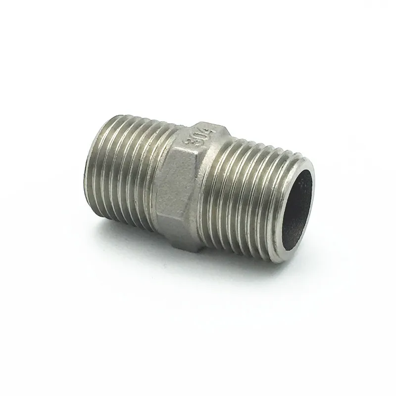 Hex Nipple Male*Male Stainless Steel SS304 Threaded Pipe Fittings 1/8" 1/4" 3/8" 1/2"
Hex Nipple Male*Male Stainless Steel SS304 Threaded Pipe Fittings 1/8" 1/4" 3/8" 1/2"