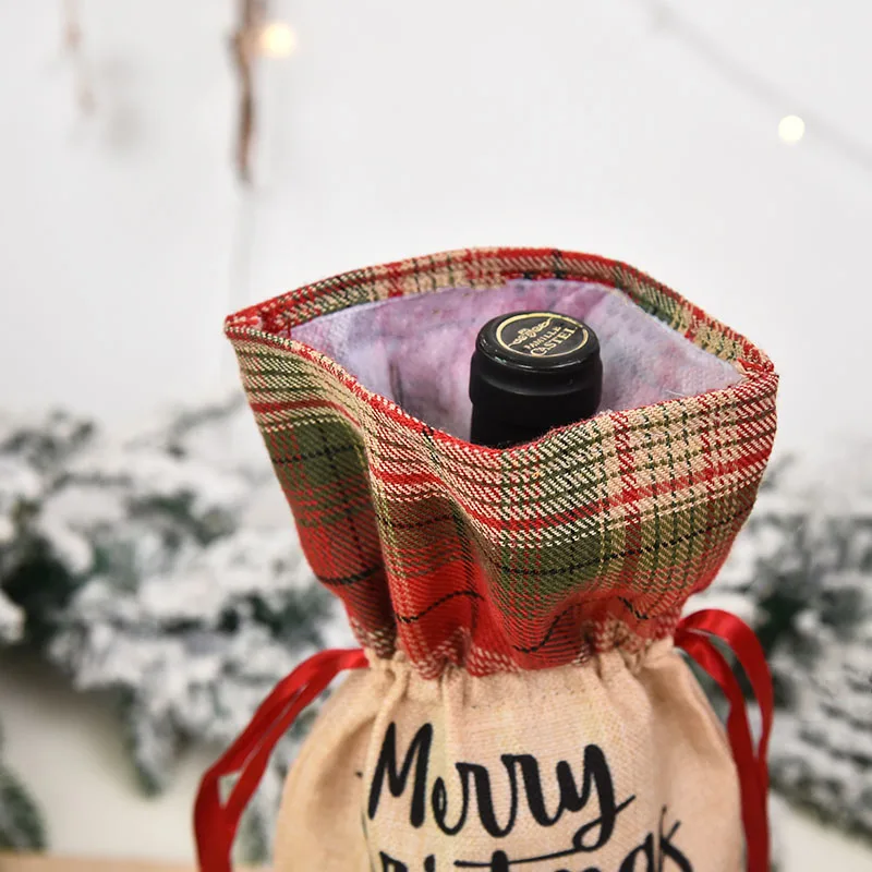 1pc Christmas Wine Bottle Covers Bag Linen Christmas Decorations For Home 2020 Christmas Table Decor Xmas Navidad Noel Gifts
1pc Christmas Wine Bottle Covers Bag Linen Christmas Decorations For Home 2020 Christmas Table Decor Xmas Navidad Noel Gifts