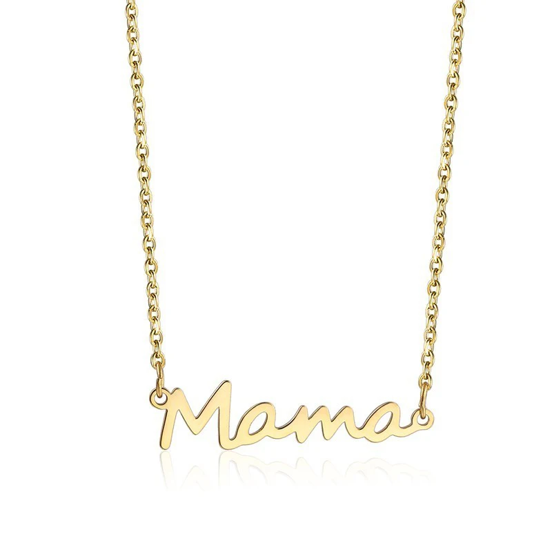 Фото Изящное ожерелье RIR с надписью мама подвеска Любовь матери - купить
