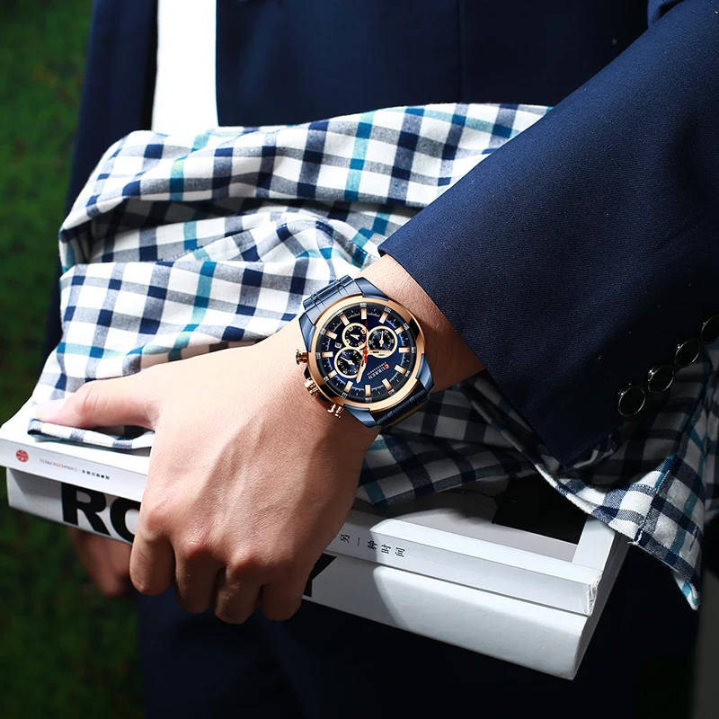 CURREN Men Watch Big Dial Sport Mens Watches Top Luxury Brand Blue Full Steel Quartz Wristwatch Chronograph Military Male Clock
CURREN Men Watch Big Dial Sport Mens Watches Top Luxury Brand Blue Full Steel Quartz Wristwatch Chronograph Military Male Clock