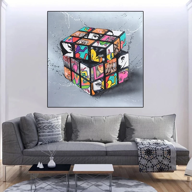 Modern Graffiti Art Magic Blocks Canvas Painting Posters and Prints Wall Street Art Pictures for Living Room Decoration Cuadros
Modern Graffiti Art Magic Blocks Canvas Painting Posters and Prints Wall Street Art Pictures for Living Room Decoration Cuadros