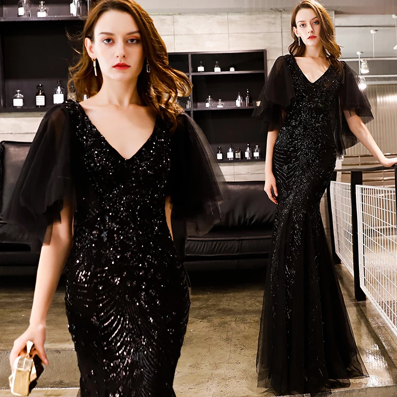 Black sequines long mermaid sexy lady girl women princess bridesmaid banquet party ball dress gown
Black sequines long mermaid sexy lady girl women princess bridesmaid banquet party ball dress gown