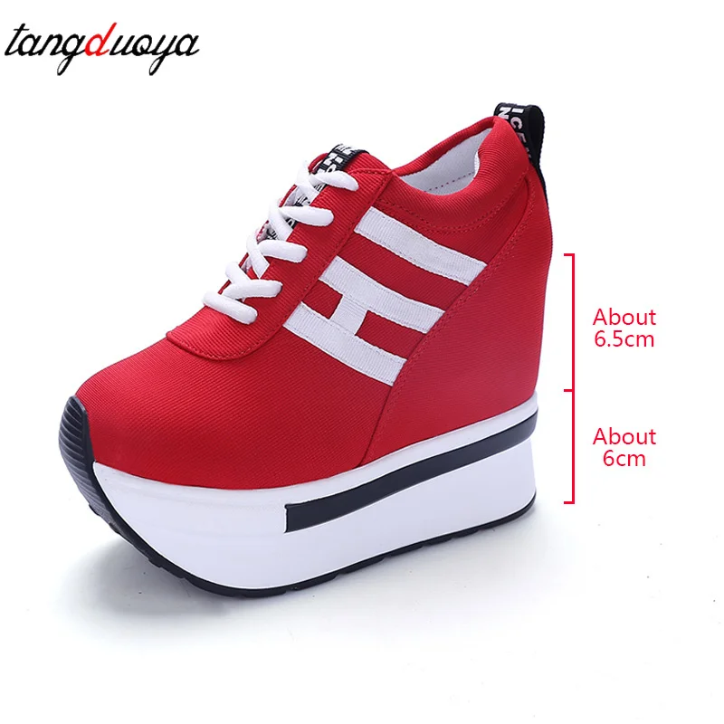 red shoes Women Sneakers platform Fashion Height Increasing Breathable Lace-Up Wedges Platform Shoes Canvas Woman Casual shoes
red shoes Women Sneakers platform Fashion Height Increasing Breathable Lace-Up Wedges Platform Shoes Canvas Woman Casual shoes