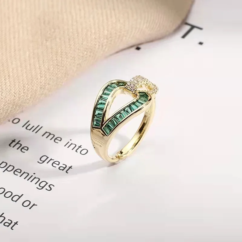 New Fashion Jewelry Gold Geometric Multilayer Green Hao Stone Ring Fashion Index Finger Open Rings
New Fashion Jewelry Gold Geometric Multilayer Green Hao Stone Ring Fashion Index Finger Open Rings