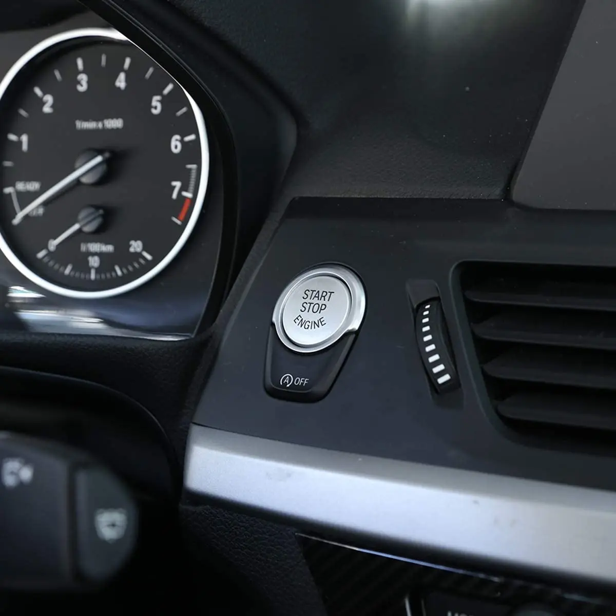 ABS Замена с кнопкой выключения кнопки запуска и остановки двигателя для BMW 3 серии F30 X5 F15 (серебристый)
ABS Замена с кнопкой выключения кнопки запуска и остановки двигателя для BMW 3 серии F30 X5 F15 (серебристый)