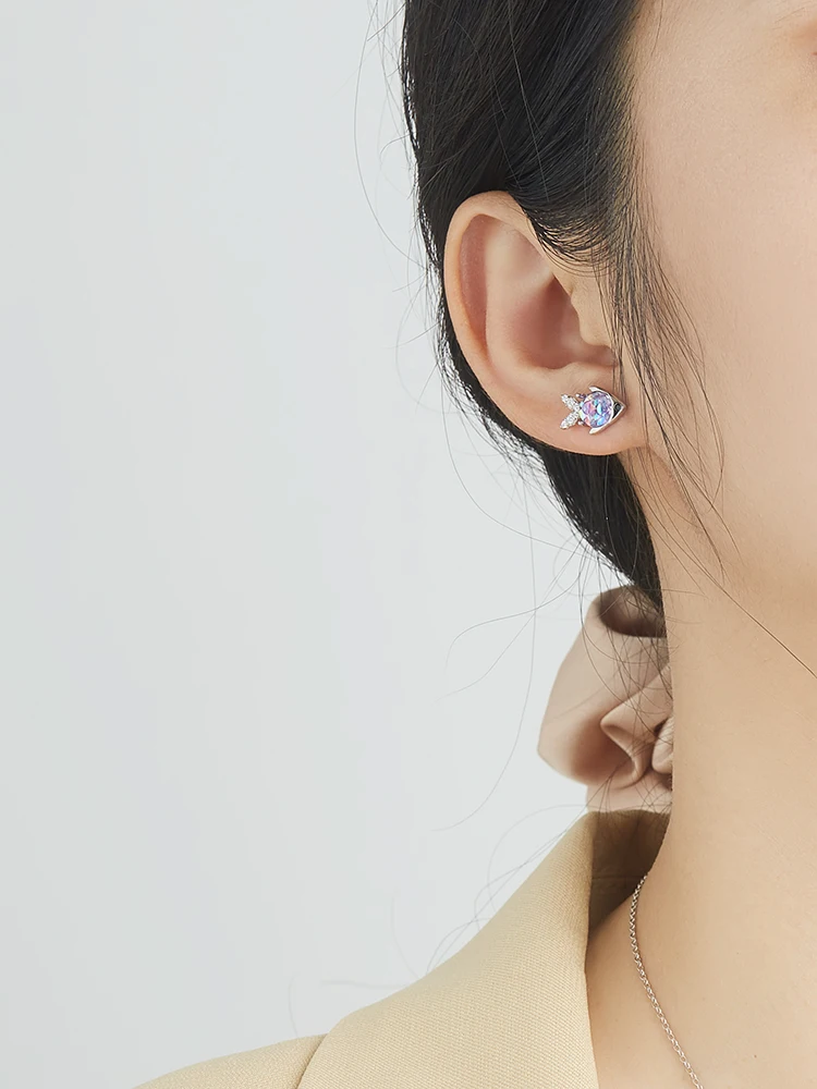 SILVERHOO S925 Sterling Silver Earrings Fish Scales Cubic Zirconia Earring For Women Best Selling Fine Jewelry Birthday Gifts
SILVERHOO S925 Sterling Silver Earrings Fish Scales Cubic Zirconia Earring For Women Best Selling Fine Jewelry Birthday Gifts