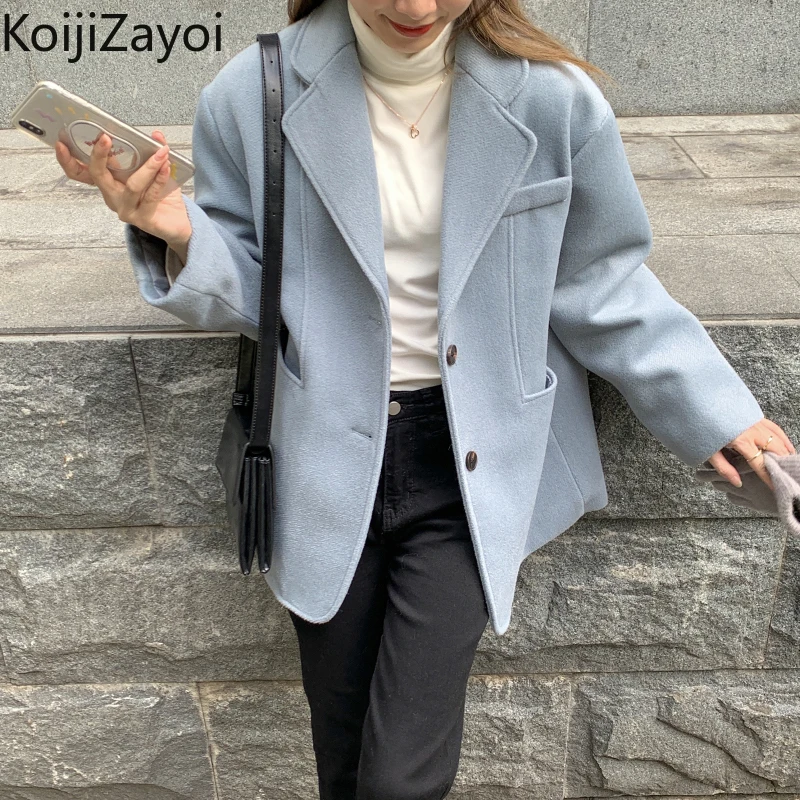 Koijizayoi Fall Winter Women Fashion Blazer Korean Fashion Office Lady Chic Loose Solid Coat Thick Coats Outwear Tops 2022 New
Koijizayoi Fall Winter Women Fashion Blazer Korean Fashion Office Lady Chic Loose Solid Coat Thick Coats Outwear Tops 2022 New
