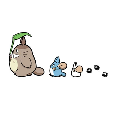 Best Seller My Neighbor Totoro with Oak Seeds Car Stickers Waterproof Cover Scratches Motorcycle Window Stickers PVC 20cm X 9cm