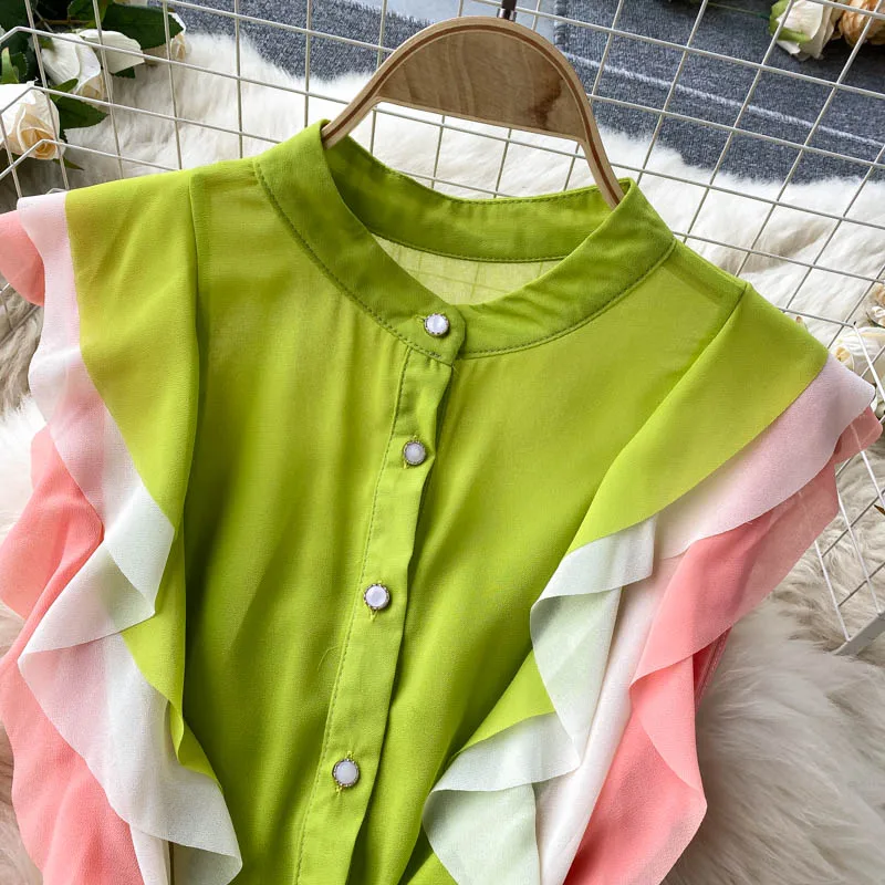 Banulin 2021 Summer Women Bohemian Long Dress Famale Ruffles Gradient Pleated Chiffon Dress Rainbow Sweet Dress
Banulin 2021 Summer Women Bohemian Long Dress Famale Ruffles Gradient Pleated Chiffon Dress Rainbow Sweet Dress