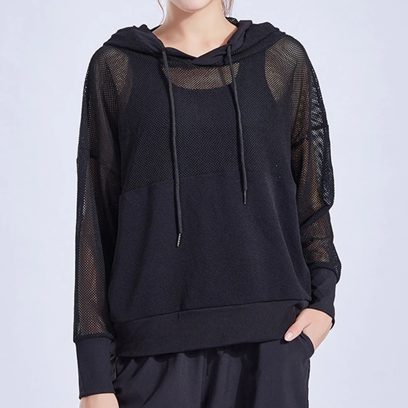 Women Yoga Shirts Full Sleeve Workout Tops Fitness Loose Mesh Clothing Nylon Jersey female Sportswear Mujer Black White Hoodie
Women Yoga Shirts Full Sleeve Workout Tops Fitness Loose Mesh Clothing Nylon Jersey female Sportswear Mujer Black White Hoodie